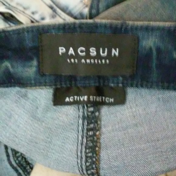 "LIKE NEW" MEN'S PACSUN ACTIVE STRETCH DISTRESSED STACKED SKINNY - Picture 3 of 6